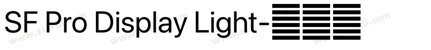 SF Pro Display Light字体转换